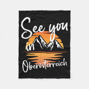 See You In Oberösterreich Vacation Ski Hiking Fleece Blanket