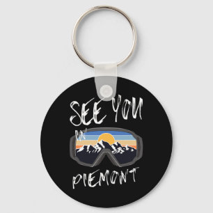 See You In Piemont Hiking Italy Vacation Ski Goggl Key Ring