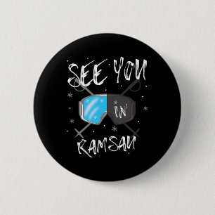 See You In Ramsau Germany Vacation Ski Goggles 6 Cm Round Badge