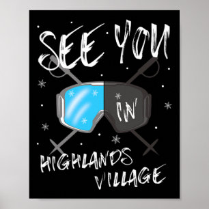 See You In S Village Usa Hiking Vacation Ski Goggl Poster