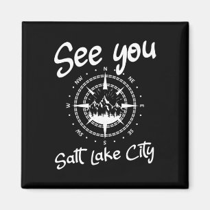 See You In Salt Lake City Usa Vacation Ski Hiking Magnet