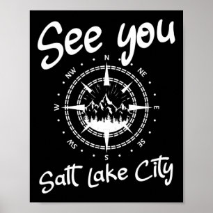See You In Salt Lake City Usa Vacation Ski Hiking Poster