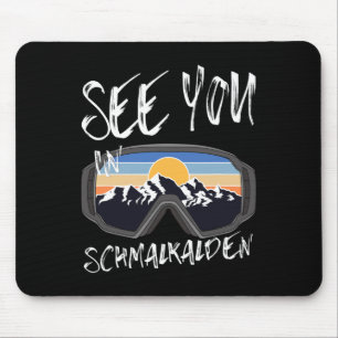 See You In Schmalkalden Germany Vacation Ski Goggl Mouse Pad