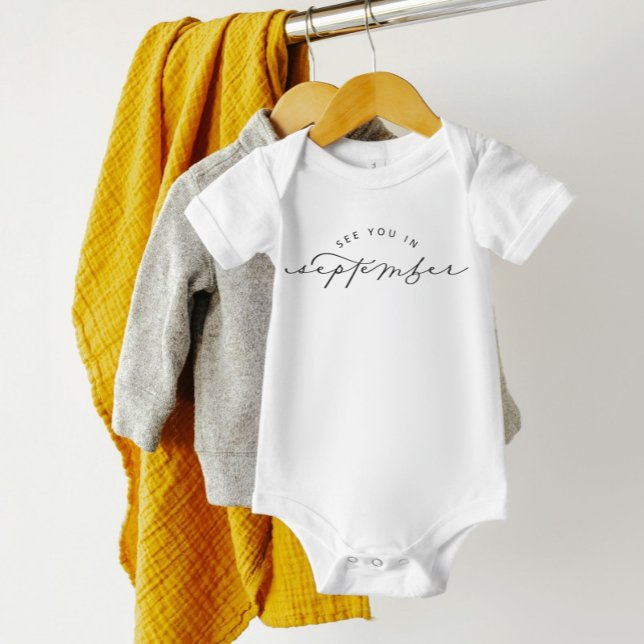 See You In September Pregnancy Announcement Baby Bodysuit (Creator Uploaded)
