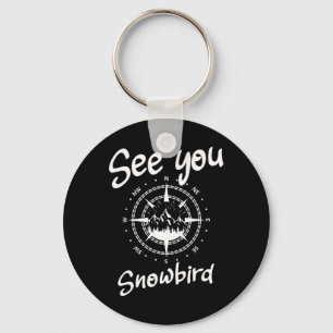 See You In Snowbird Usa Vacation Ski Comp  Key Ring