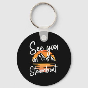 See You In Steamboat Usa Vacation Ski Key Ring
