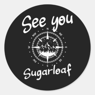 See You In Sugarloaf Usa Vacation Ski Comp Classic Round Sticker