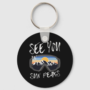 See You In Sun Peaks Vacation Ski Goggles  Key Ring