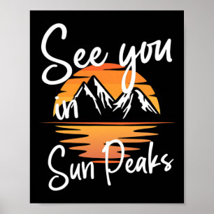 See You In Sun Peaks Vacation Ski Poster