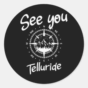 See You In Telluride Usa Vacation Ski Comp Classic Round Sticker