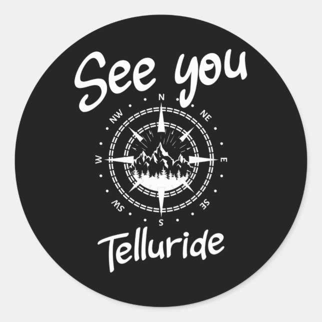 See You In Telluride Usa Vacation Ski Comp  Classic Round Sticker (Front)