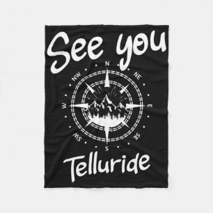 See You In Telluride Usa Vacation Ski Comp Fleece Blanket