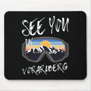 See You In Vorarlberg Vacation Ski Goggles Mouse Pad