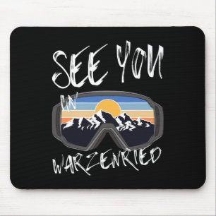 See You In Warzenried Germany Vacation Ski Goggles Mouse Pad