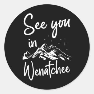 See You In Wenatchee Usa Vacation Ski Classic Round Sticker