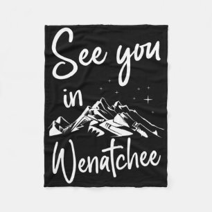 See You In Wenatchee Usa Vacation Ski Fleece Blanket