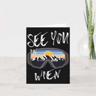 See You In Wien Vacation Ski Goggles Card