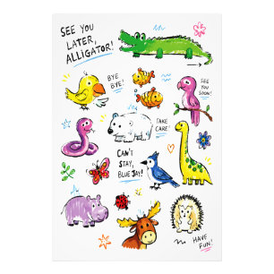See You Later Alligator – Cute Animal Farewell Pun Photo Print
