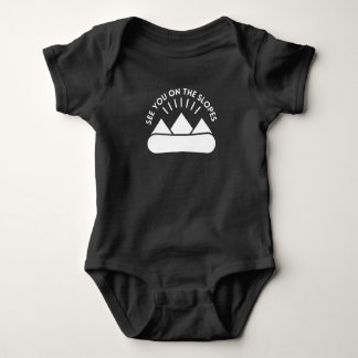 See You on the Slopes  Snowboarding Baby Bodysuit