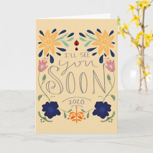 See You Soon Card (Yellow Flower)