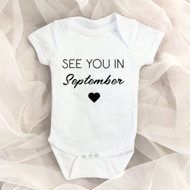 See You Soon Custom Pregnancy Announcement Reveal Baby Bodysuit (Creator Uploaded)