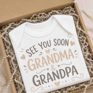 See You Soon Grandma Grandpa Outfit Baby Bodysuit