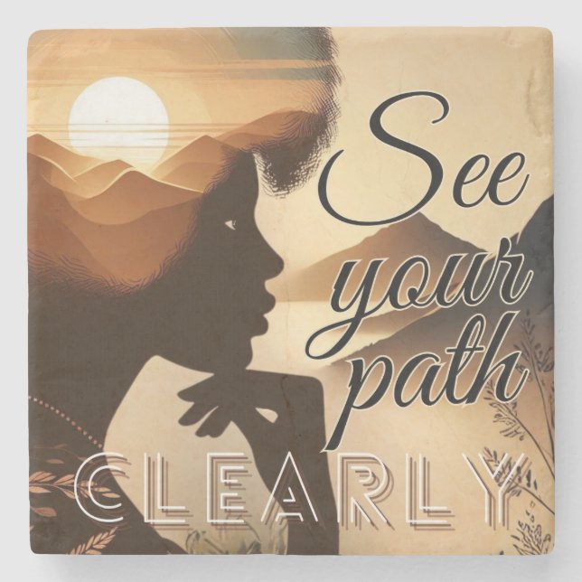 See Your Patch Clearly Stone Coaster (Front)