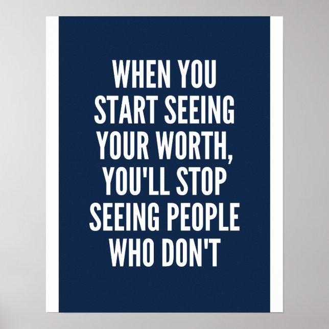 See Your Worth - Motivational Poster (Front)
