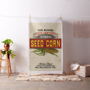 Seed Corn Feed Sack Vintage Style Farmhouse Fabric