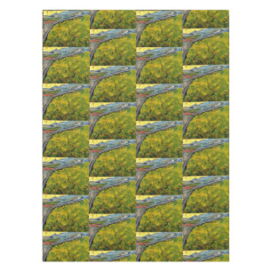 Seed Field at Sunrise by Vincent van Gogh Tablecloth