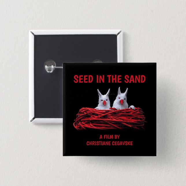 Seed in the Sand Sticker! Square Button (Front & Back)