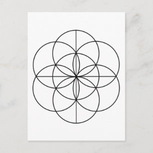 Seed of Life 2 Lines Postcard