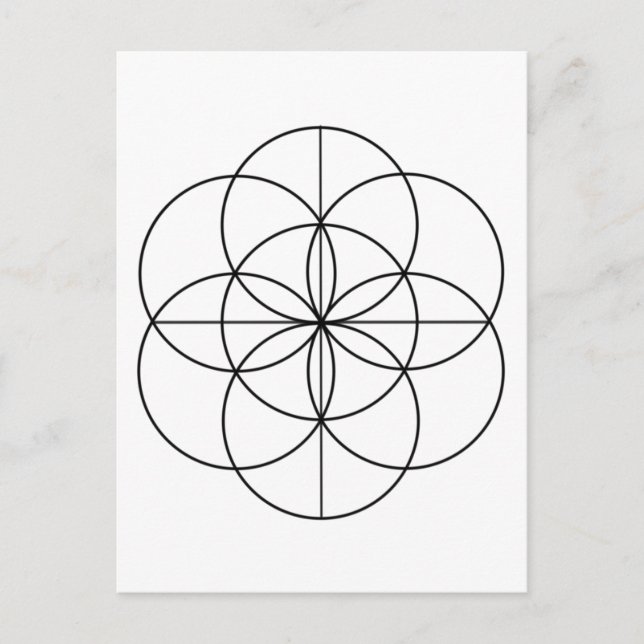 Seed of Life 2 Lines Postcard (Front)