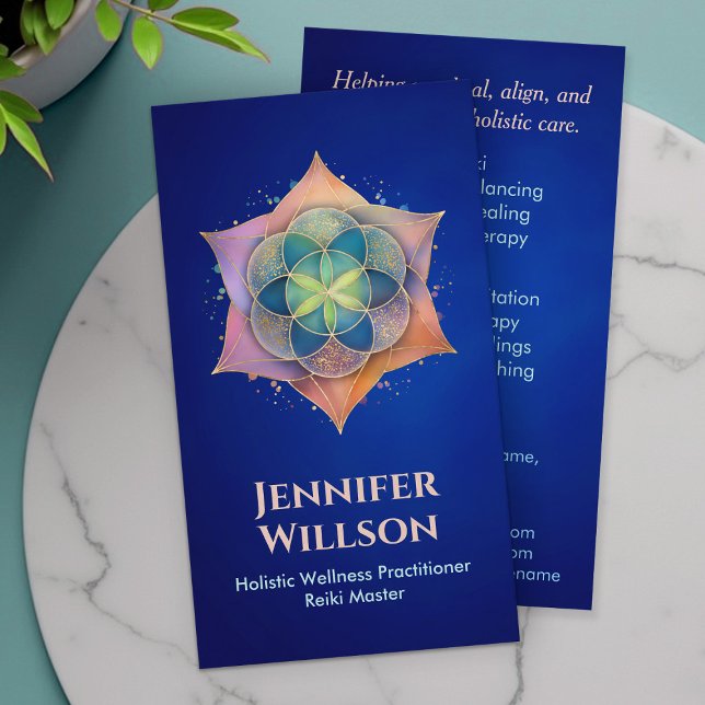 Seed of life in Lotus Flower Business Card (Creator Uploaded)