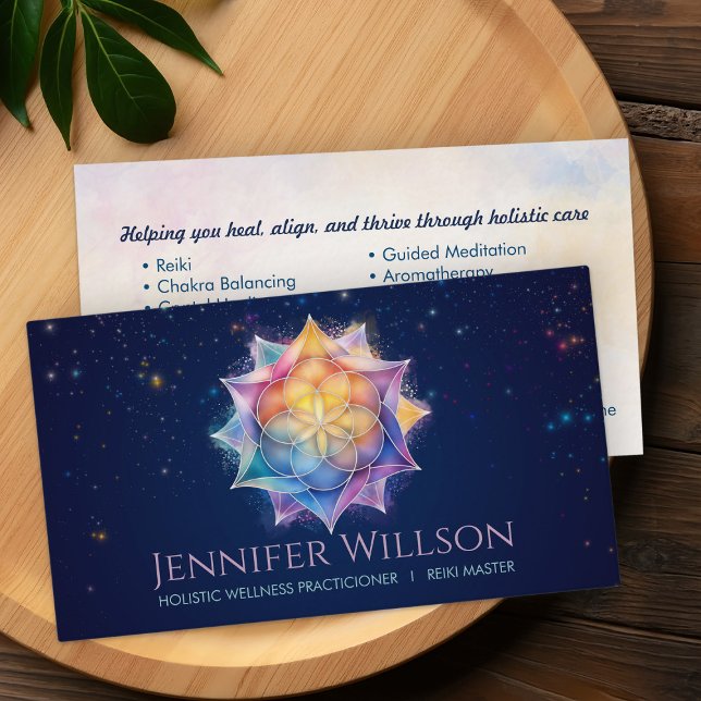 Seed of life in Lotus Flower Business Card (Creator Uploaded)