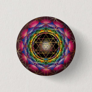 Seed of Life Mandala Button by Rachel C. Bemis