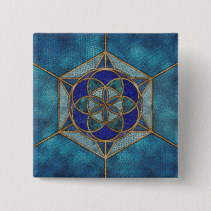 Seed of life Mosaic Ornament 15 Cm Square Badge