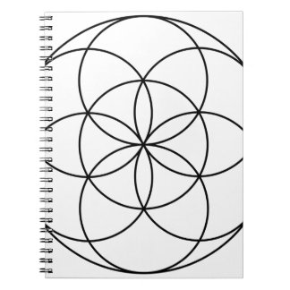 Seed of Life Sacred Geometry black & white Notebook