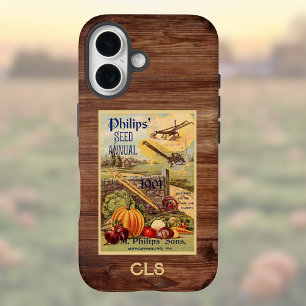 Seed Packet and Harvest Catalog Monogram Initials iPhone 16 Case