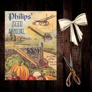 Seed Packet Catalogue Vegetable Farm 1901 Vintage  Tissue Paper