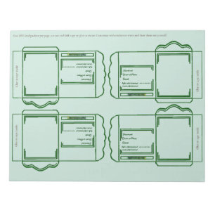Seed Packet green DYI Notepad
