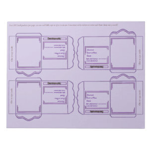 Seed Packet purple DYI Notepad