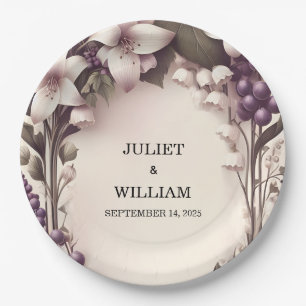 Seed Rural Farm Wood Fruit Ivy Vineyard Wedding Paper Plate