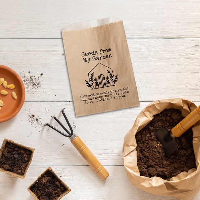 Seed Saving Paper Garden  Favour Bag (Seeds from my garden storage bags)