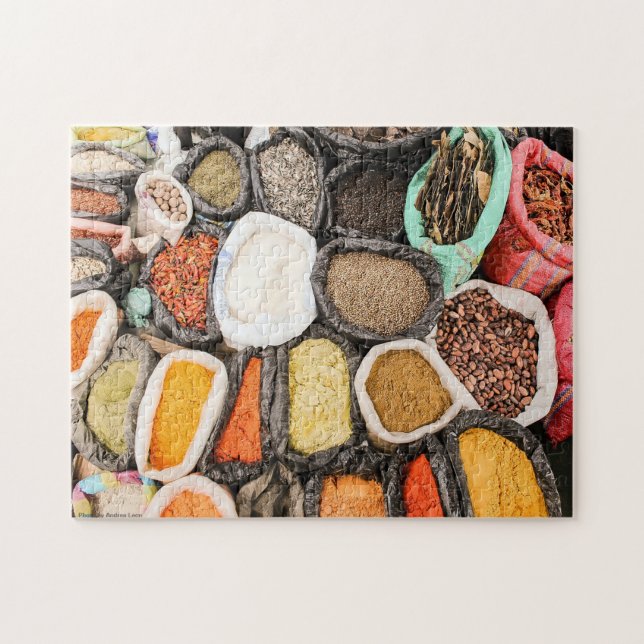 Seed & Spice Sacs Spice Market Ecuador Jigsaw Puzzle (Horizontal)