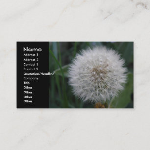 Seeding Dandelion Flower Custom Business Cards