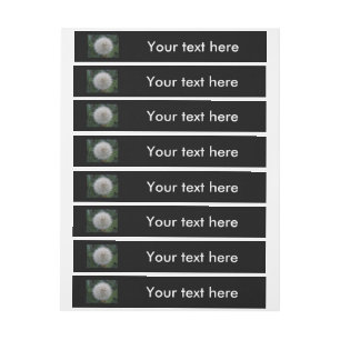 Seeding Dandelion Flower Customisable Labels