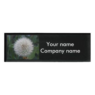 Seeding Dandelion Flower Personalised Name Tag