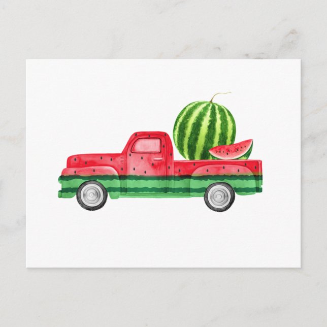 Seedless Watermelon Fruit Invitation Postcard (Front)
