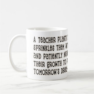 Seeds of Knowledge Cute Teacher Quote with Flower Coffee Mug